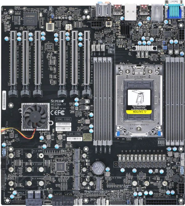 超微M12SWA -TF/IPMI/M.2,AMD線(xiàn)程撕裂者單路工作站主板,支持5995